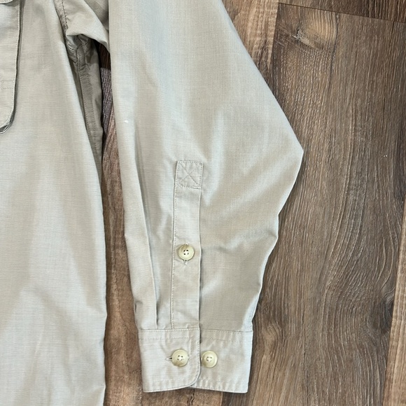 ExOfficio Buzz off shirt light tan long sleeve button up shirt size medium - Picture 4 of 16